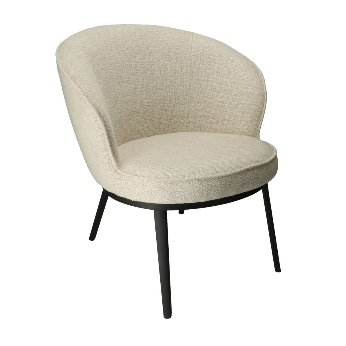 UQ NAGI LOUNGE BOUCLÉ Beige design Upholstered indoor armchair